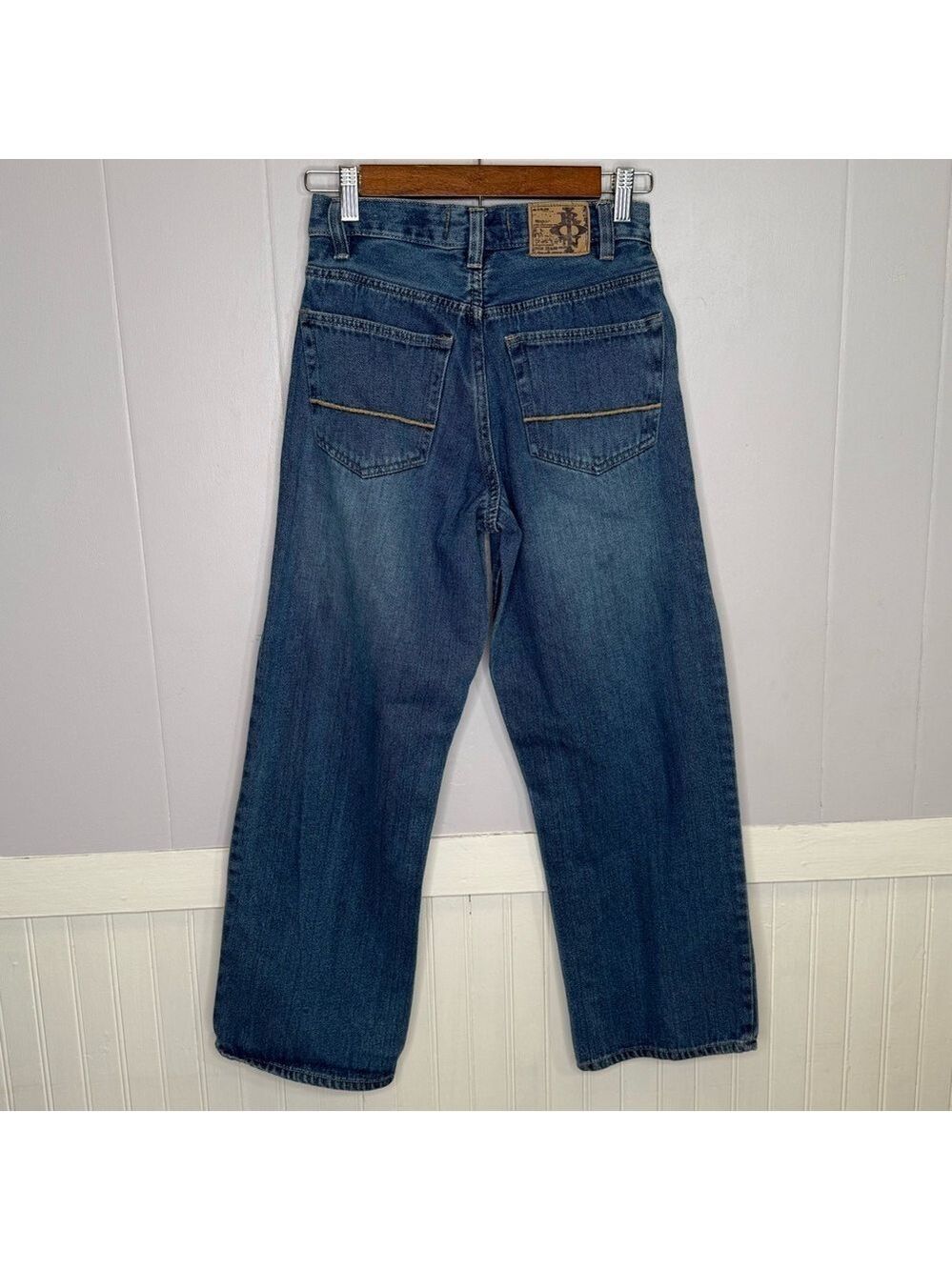Y2K Baggy Jeans, Wide Leg, Mid Rise, Carpenter/Skater style, Petite/Ankle Crop - Picture 3 of 12